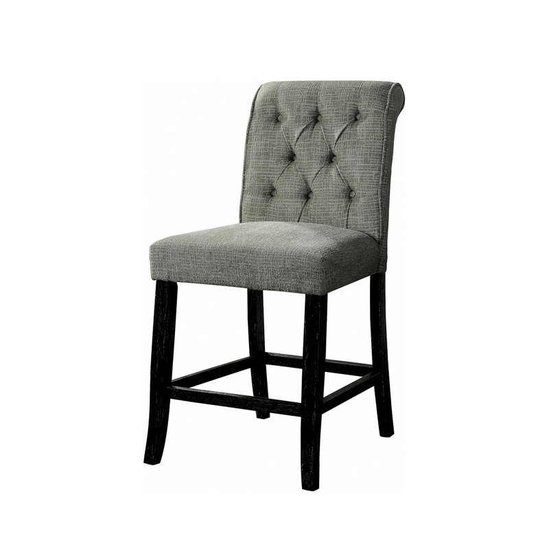 Chaise de comptoir rustique H 20,4 po (2 / RTC), gris / noir antique, Gris, Noir