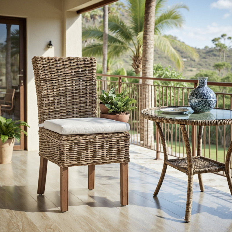 Set Of 2 - Boca Chair Kubu-with White Cushion, 2
