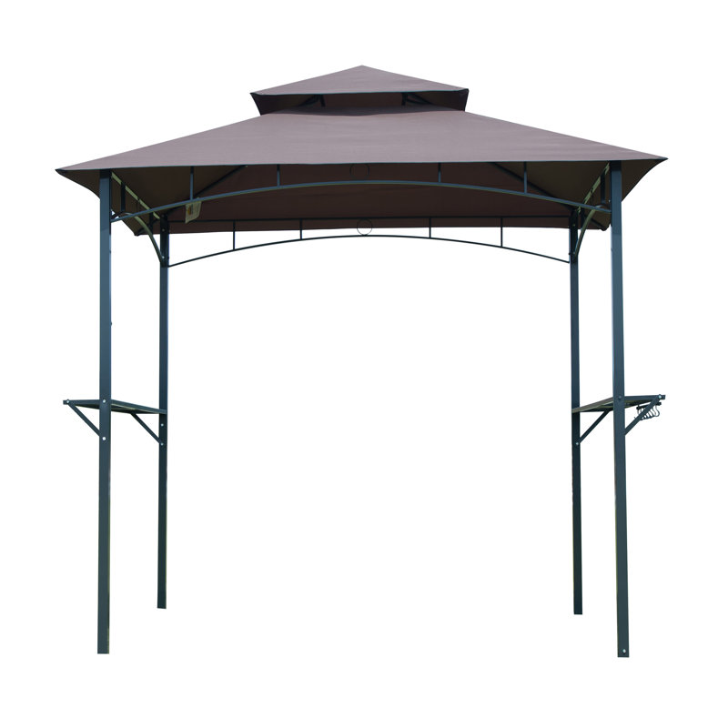Pavillon de jardin en acier pour barbecue l 8 pi. x P 5 pi.