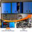 Armoire de rangement de garage murale avec portes verrouillables et tablettes réglables, armoire à outils en métal durable pour les pièces de service-122903649