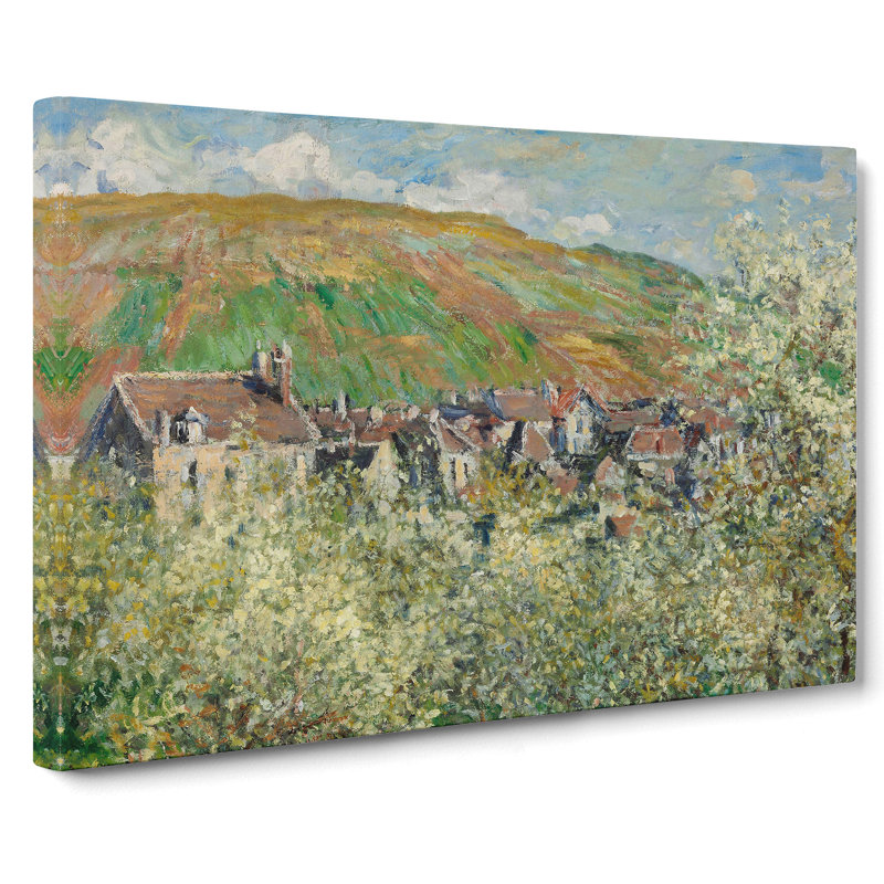 Flowering Plum Trees by Claude Monet - Wrapped Canvas, 40cm H x 60cm W x 3cm D