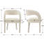 Chaises de salle à manger rembourrées modernes avec accoudoirs pour la cuisine / salle à manger / salon-729781004-729781008