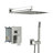 Wall Mounted Shower With 12 Inch Dual Heads - Square, Square Head Mounted, Finish-115806961