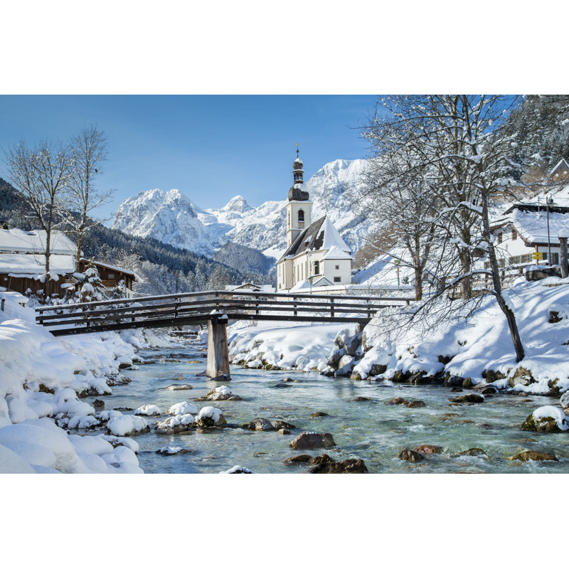Ramsau Bei Berchtesgaden - Photographie sur toile tendue, H 12 po x l 18 po