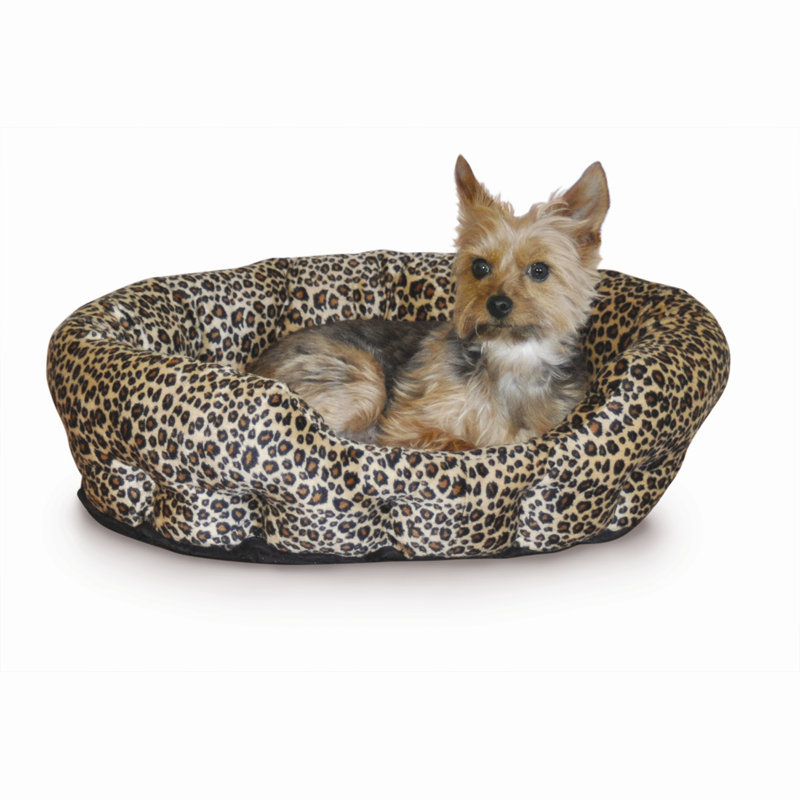 Animal Print Pet Bed, Brown