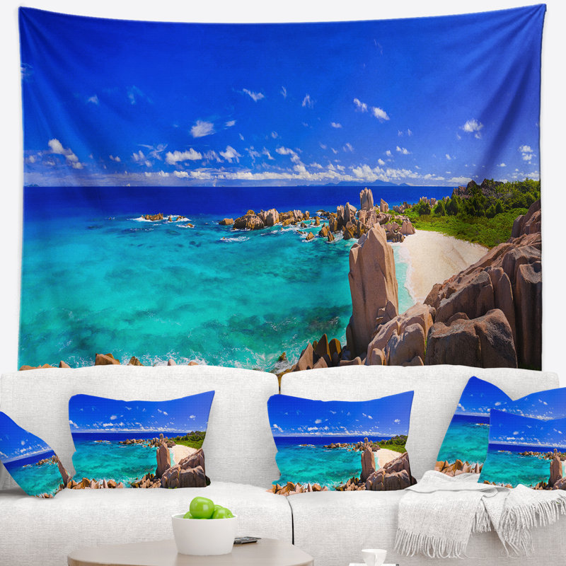 Tapisserie panoramique de plage tropicale Seascape, H 50 po x l 60 po