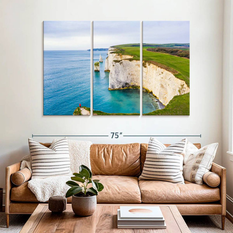 Gillard Old Harry Rocks Cliffs, 48" H x 74" W