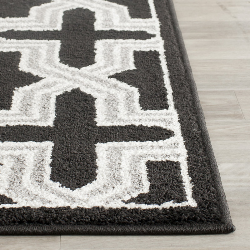 Ammundsen Ammundsen Geometric Anthracite/Gray Area Rug, Square 7'