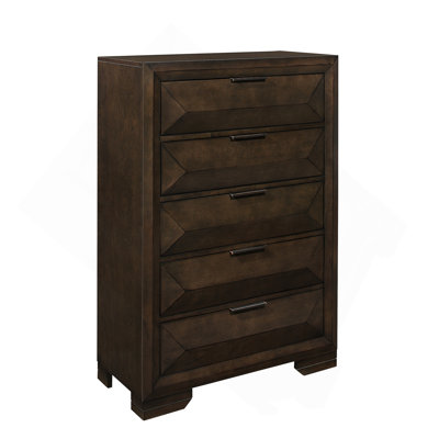Commode moderne à 5 tiroirs pour la chambre à coucher, rehaussant le rangement et le style.