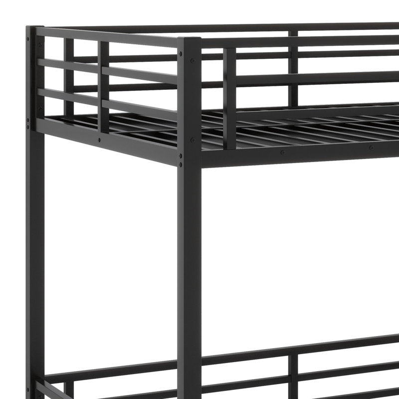 Structure de lit superposé en métal, lit superposé robuste pour enfants, adolescents, adultes