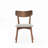 Fabric Upholstered Dining Chair Set with Wood Back and Wood Legs-1837173886