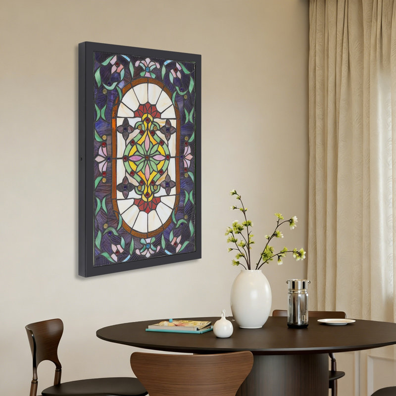 Applique/Plafonnier en vitrail 14,96*23,62*1,34 pouces