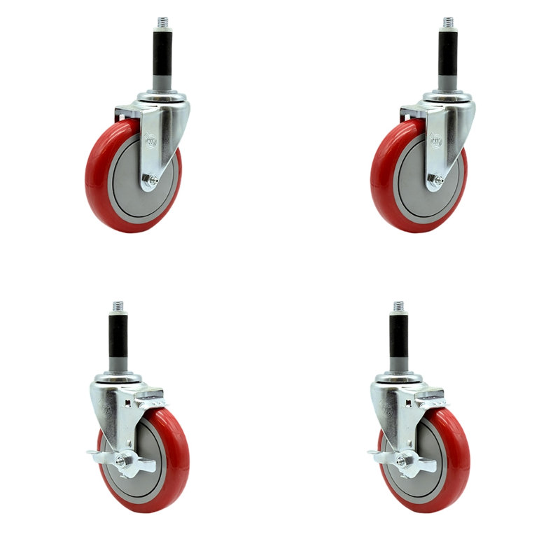 Ensemble de 4 roulettes en polyuréthane
