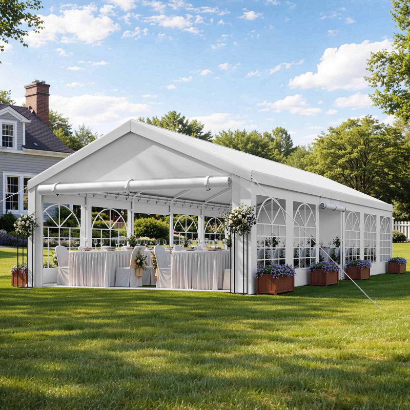 ​20 FTx 40 FT Heavy Duty Carport & Party Tent with Removable Sidewalls and Storage Bag, 20 FT W x 40 FT D