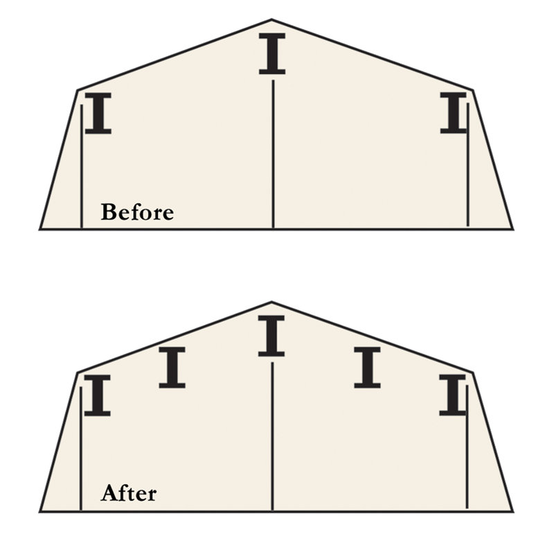 10' x 14' Gray Galvanized Steel Roof Strengthening Kit