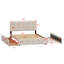 Lit plateforme tapissier avec tiroirs de rangement et lit gigogne-129169128