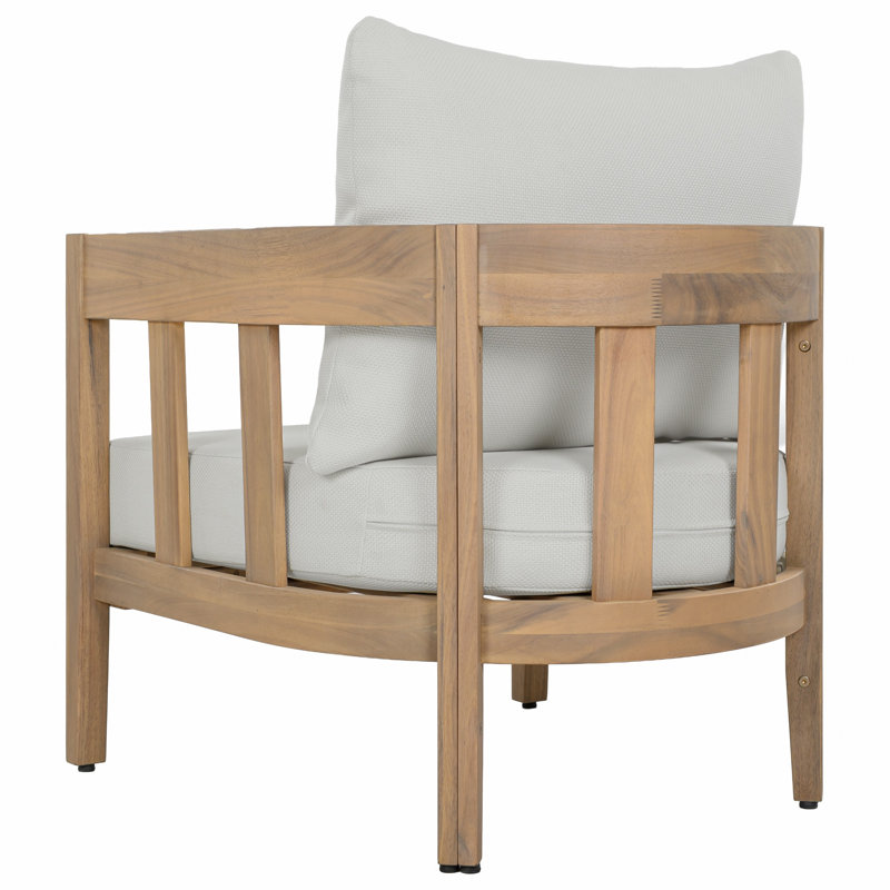 Ensemble de 2 chaises de patio Dasmon, Oak/Ivory