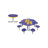 Mobile Round Stool Table - Octagon - 8 Stools