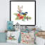 Oiseau mésange bleue avec fleurs - peinture sur toile-67438850-67438853