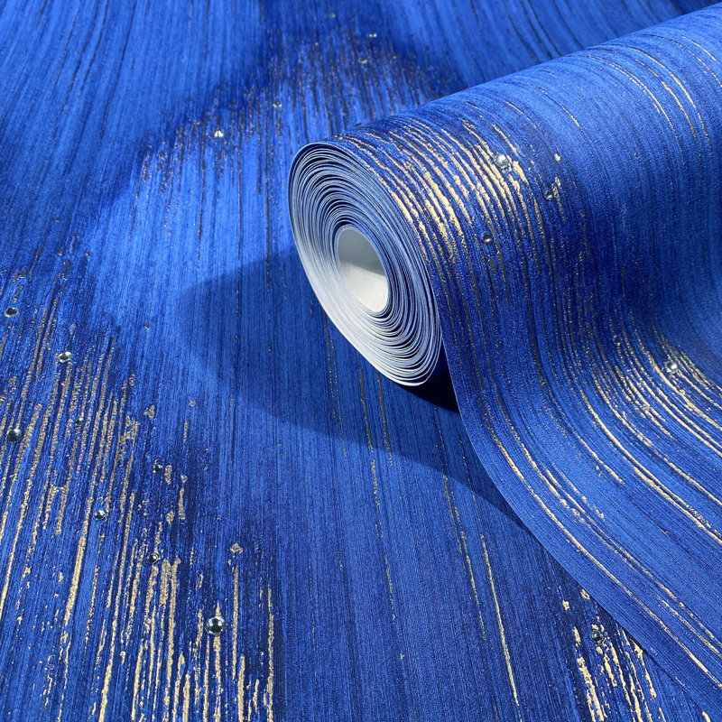 Galerie Fashion Icon Shimmer Rhinestone Stripes Wallpaper, Blue