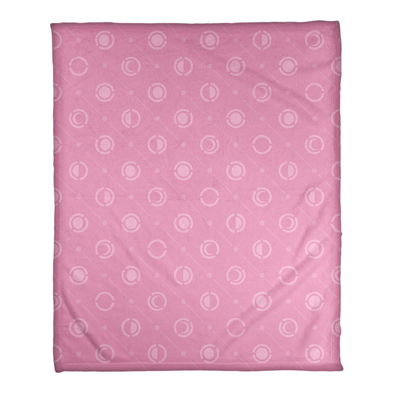 Couverture polaire moon phases, l 50 po x L 60 po, Rose