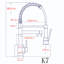 Robinet de cuisine rétractable à poignée simple High Arc (ensemble de 2)-128613776