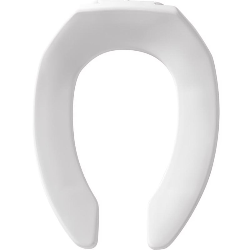 Mayfair by Bemis Elongated White Plastic Toilet Seat, White