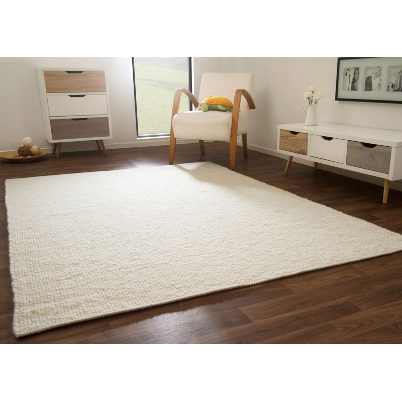 Behr Solid Colour Wool Hand Woven Area Rug, Rectangle 200 x 300cm