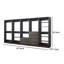 Système d'organisation modulaire Dee, 12 tablettes, 5 tringles, finition en bois gris