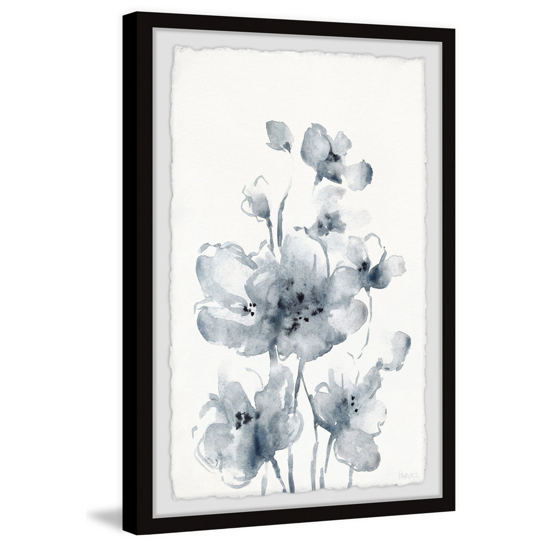 "Melting White Poppies" Framed Painting Print