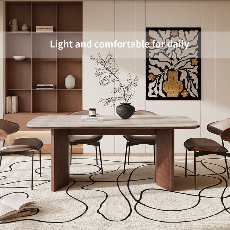 Nouvelle table et chaises de salle à manger familiale, H 29,5 po x L 62,9 po x l 31,4 po