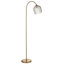 Ashcrow Floor Lamp with Ribbed glass shade