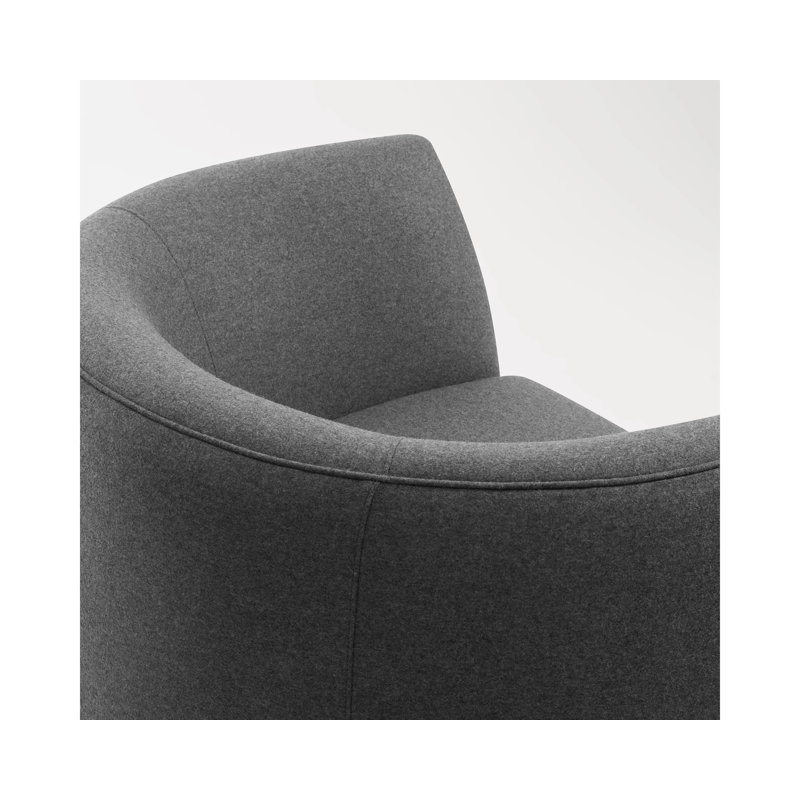 Council Swivel Barrel Chair, Gabro Gray Wool