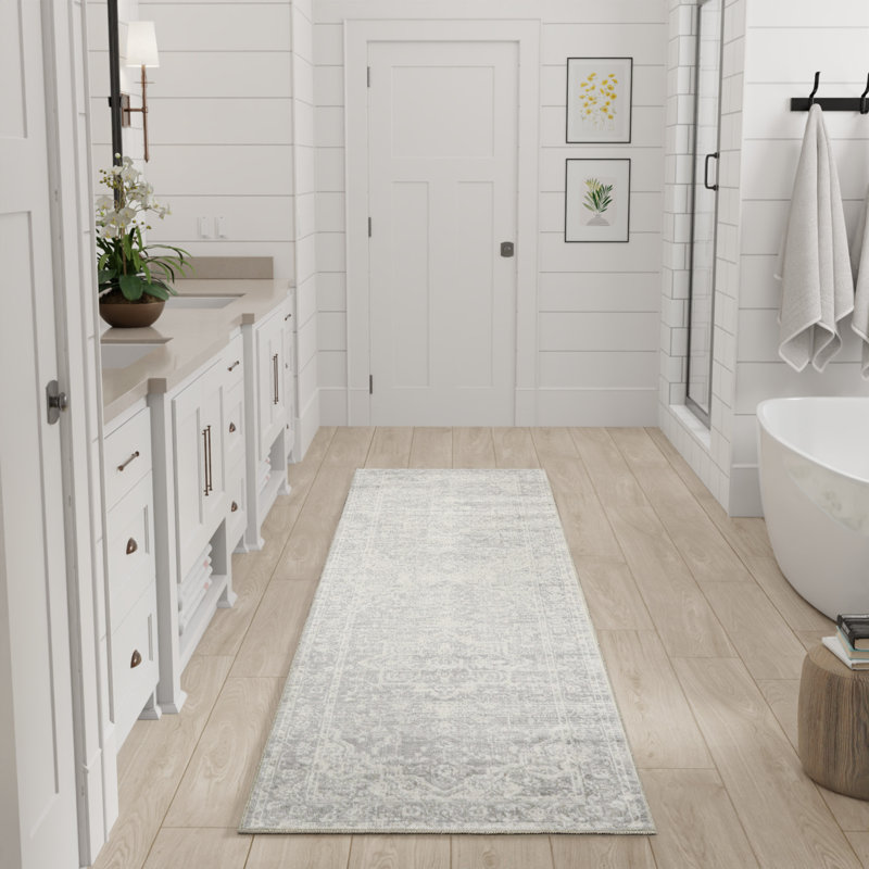 Tapis gris Bungalow Bungalow Rose Cassidey, Tapis de couloir 2 pi x 6 pi