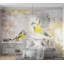 Papier peint animaux - Aquarelle oiseaux - jaune-1328944546