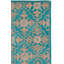 Tapis vert / beige / taupe en laine touffeté à la main Cranmore Flora-20196754