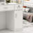 Rectangle Solid + Manufactured Wood Reception Desk with Filing Cabinet