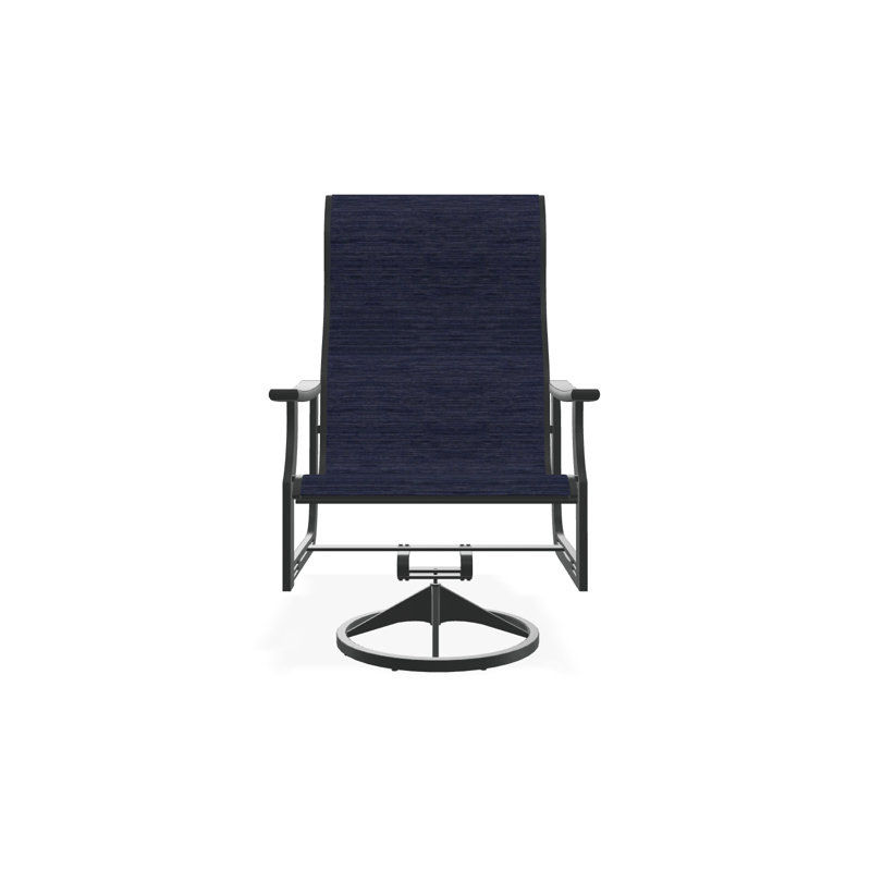 St. Catherine Polymer Outdoor Lounge Chair, Graphite, Collect Indigo