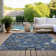 Lummus Washable Damask Indoor / Outdoor Rug