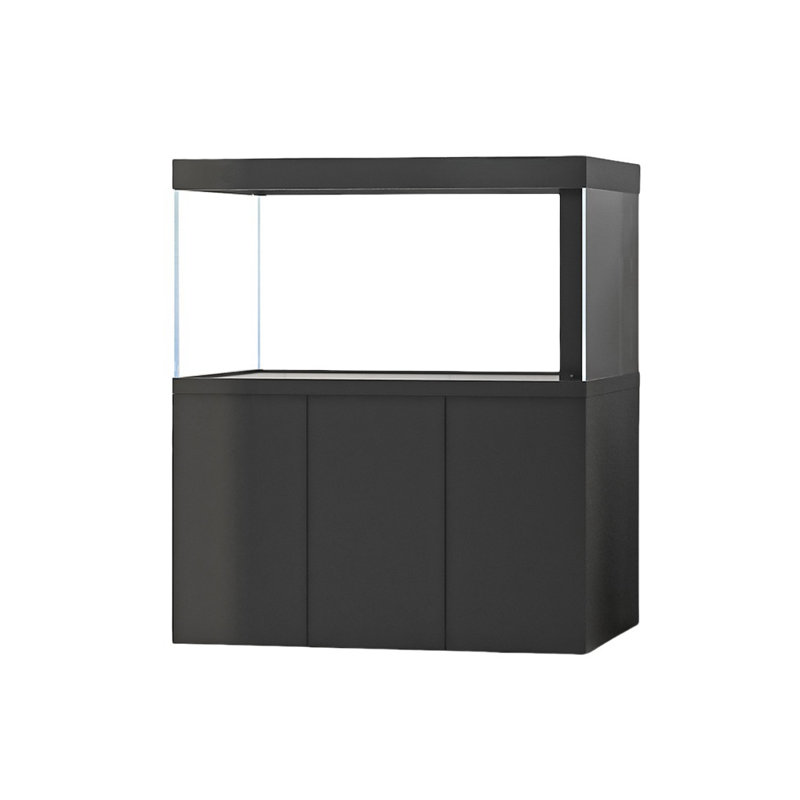 Black Rectangular Floor Standing Aquarium Tank, 76 Gallon (61" H x 47.2" W x 15.7" D)