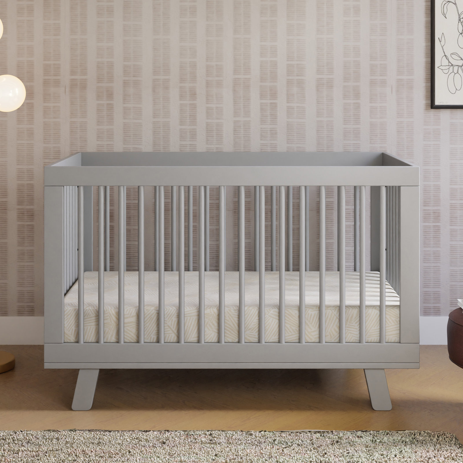 Hudson Pine 3-in-1 Convertible Crib, Gray