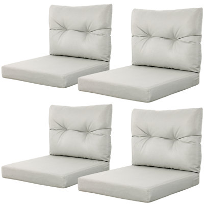 Outdoor Deep Seat Cushion Set, Double Waterproof Tech Fade Resistant Outdoor Chair Cushions, Patio Furniture Cushions With Straps For Chair Sofa Couch(Set Of Four)