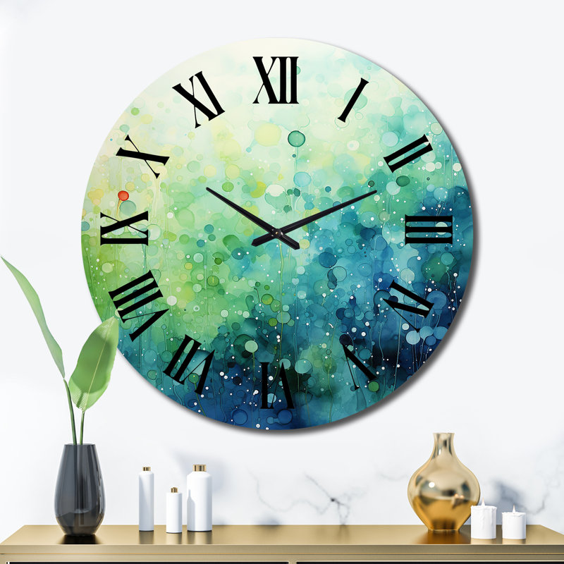 Chauncie - Horloge murale paysage abstrait, Très grand