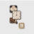 Black & Beige Retro Square Pendulum Wall Clocks