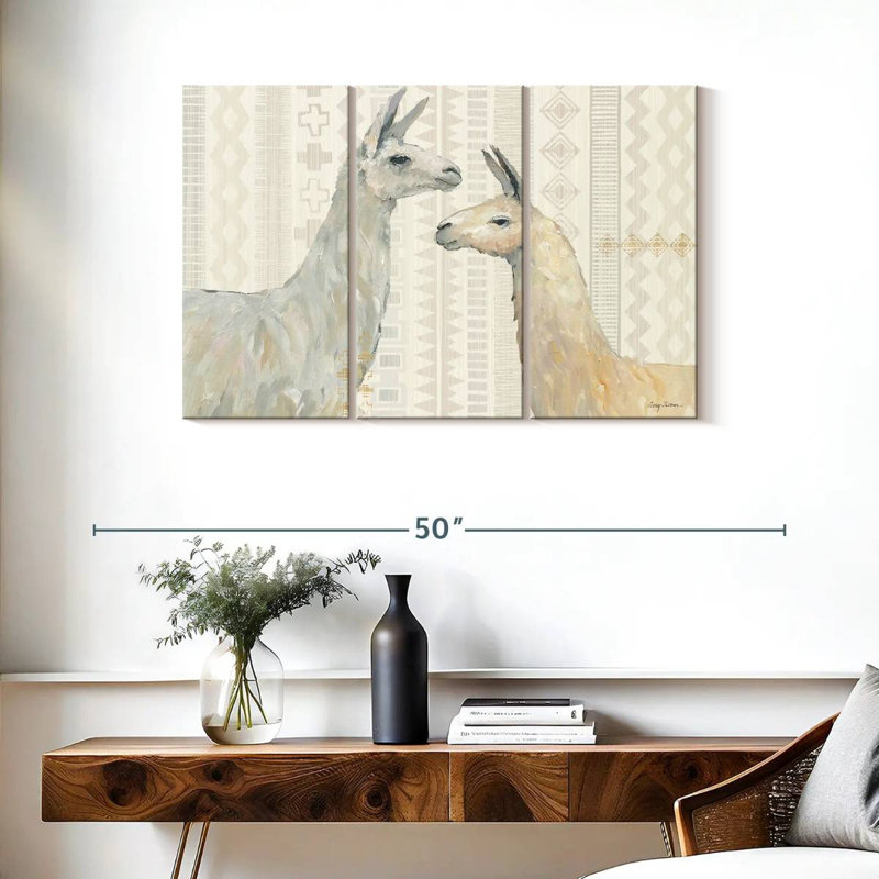 Brampt Llama Land I, 24" H x 38" W