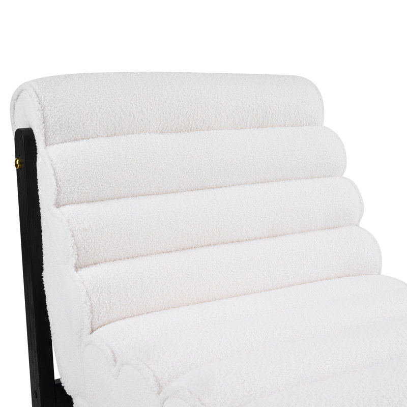 Chaise d'appoint avec structure en bois robuste, White+Black
