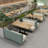 Dining Room Faux Leather Double Bench Set of Two