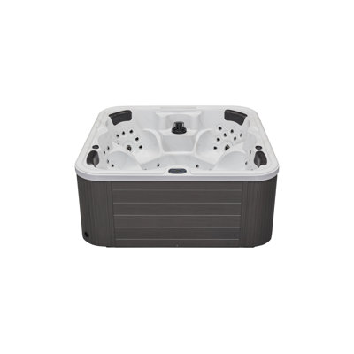 Luxury Spas 240 Volt Acrylic Square Standard (Hardwired) Hot Tub in Gray