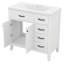 Meuble-lavabo sur pied 36 po avec lavabo 36 po, armoire de salle de bain autoportante à 3 tiroirs, meuble-lavabo moderne en bois massif