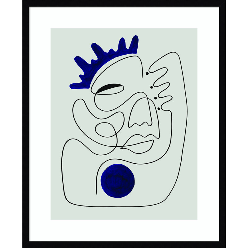 «El Rey» par Shatha Al Dafai - impression encadrée, Cadre noir, H 33 po x l 27 po
